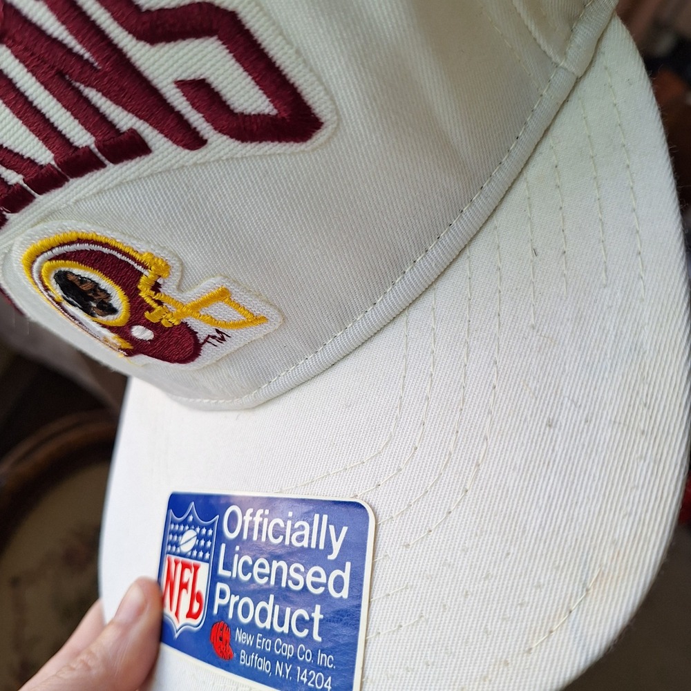 Washington Redskins NFL Vintage New Era Snapback Helmet Embroidered White - Picture 3 of 10